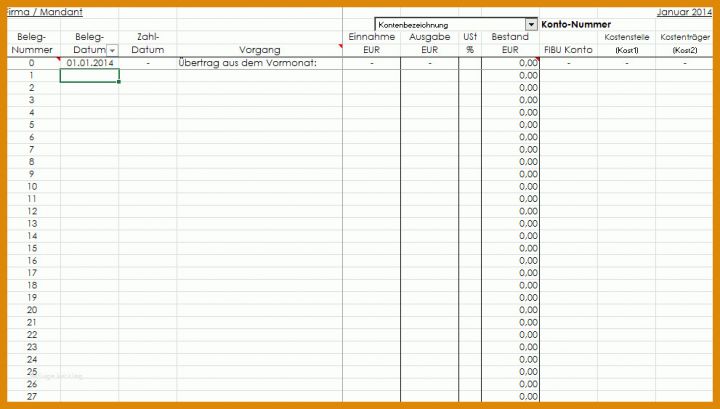 Hervorragen Excel Vorlagen Kassenbuch 991x563