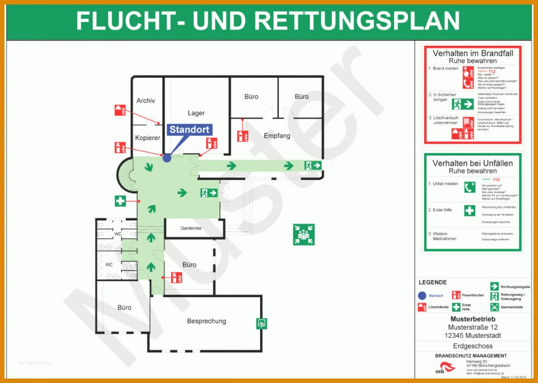 Exklusiv Flucht Und Rettungsplan Vorlage 1200x853