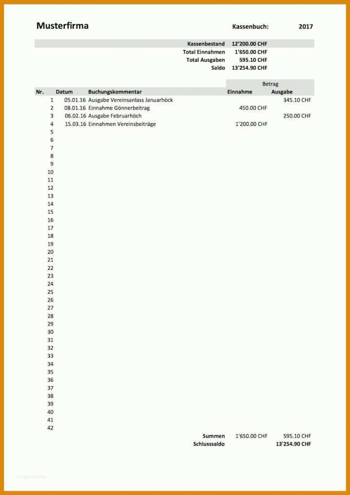 Tolle Kassenbuch Vorlage Excel Kostenlos Schweiz 868x1227