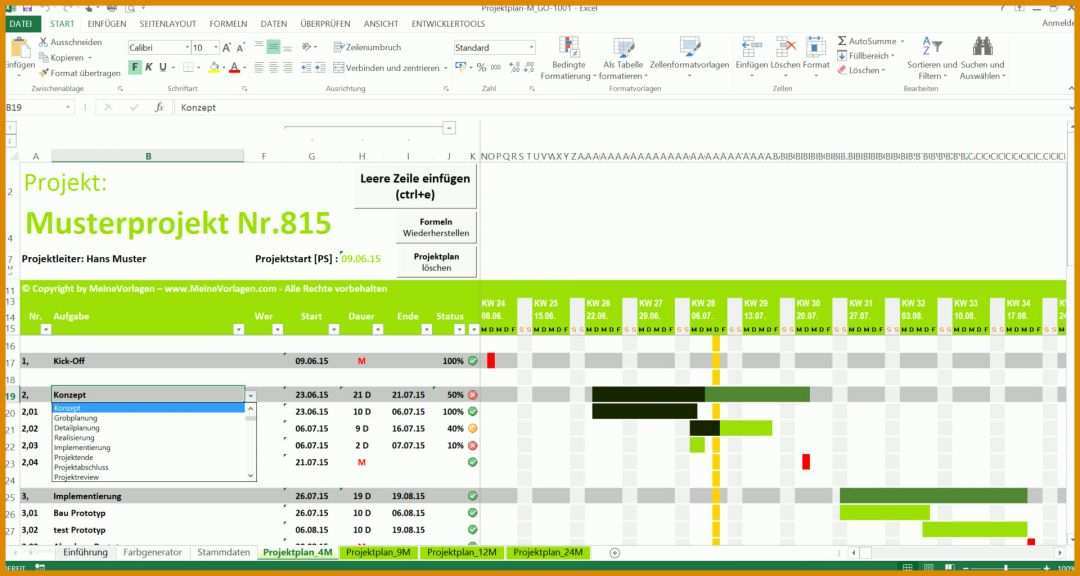 Allerbeste Projektplan Excel Vorlage 2017 Kostenlos 1920x1024