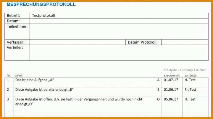 Protokoll Vorlage Word Protokoll Vorlage Word