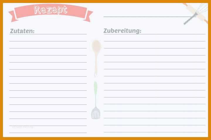 Hervorragend Rezeptbuch Vorlage 720x477