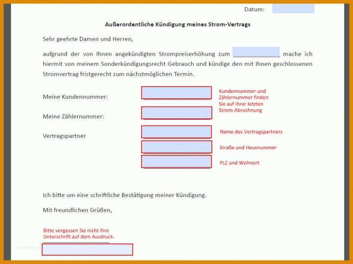 Kreativ Strom Kündigen Vorlage 963x722