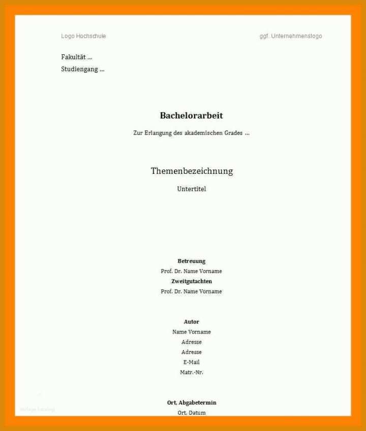 Modisch Vorlage Hausarbeit 760x895
