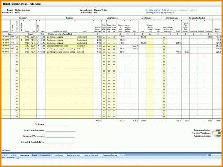 Angepasst Vorlage Reisekostenabrechnung Excel Kostenlos 1650x1238