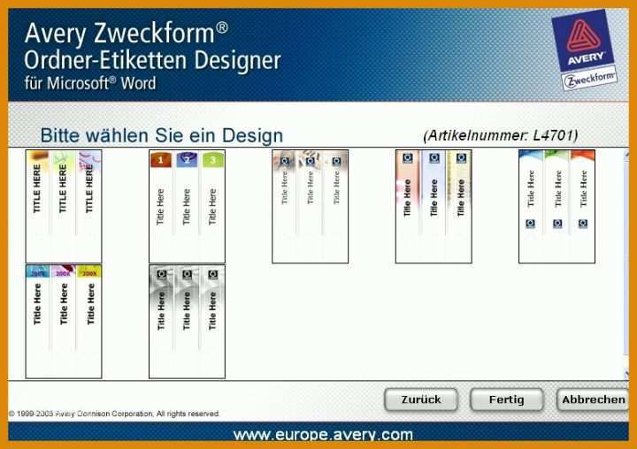 Großartig Avery Zweckform Vorlagen 780x550