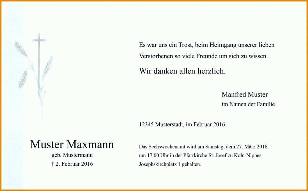 Unglaublich Danksagung Trauer Vorlagen Download 2075x1290