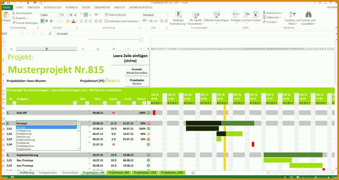 Auffällig Excel Gantt Vorlage 1920x1024