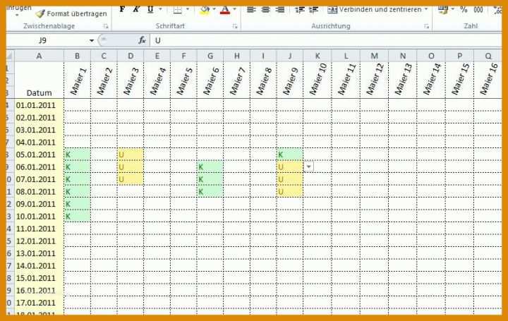 Excel Vorlage Mitarbeiterplanung Excel Tabelle Vorlage Erstellen