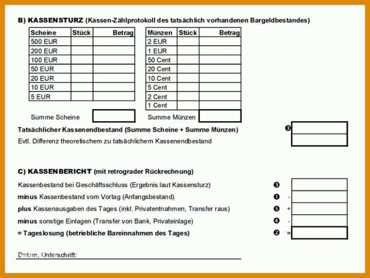 Faszinieren Kassenbuch Vorlage Handschriftlich 744x559