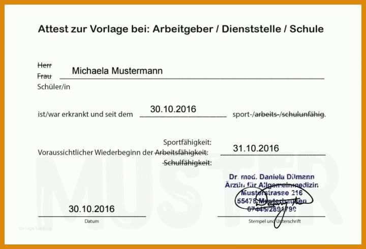 Faszinierend Krankmeldung Fälschen Vorlage 800x546