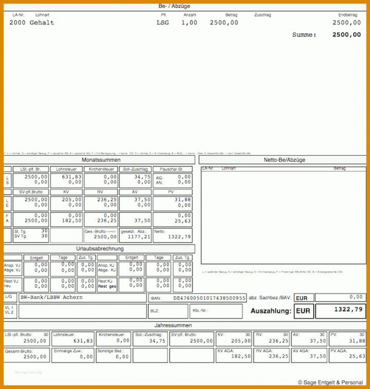 Großartig Lohn Und Gehaltsabrechnung Vorlage 1000x1052