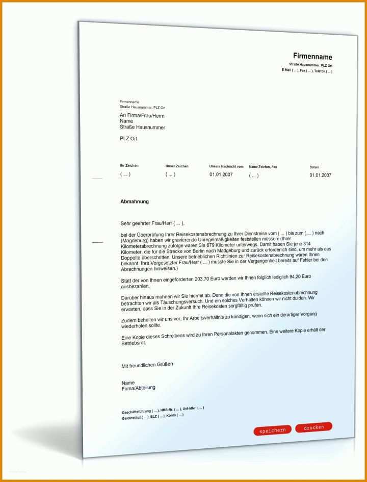 Großartig Mitarbeiter Abmahnen Vorlage 1600x2100