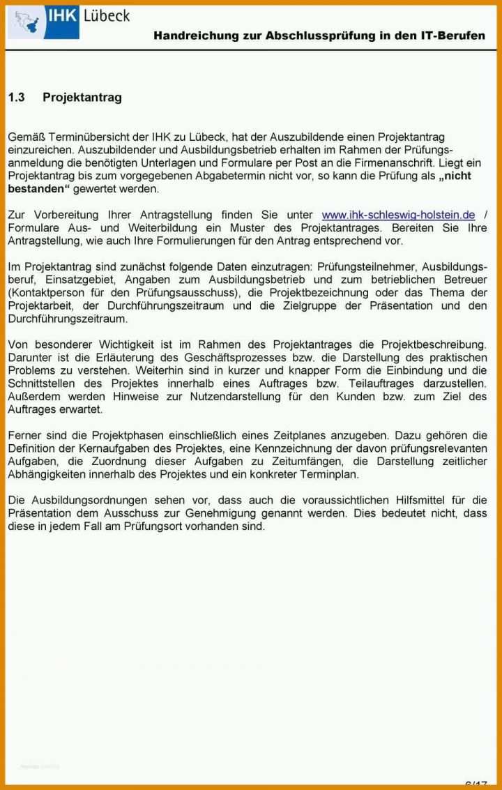 Wunderbar Projektantrag Fachinformatiker Systemintegration Vorlage 960x1510