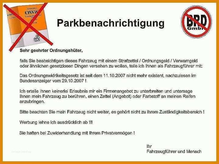 Strafzettel Falschparken Vorlage Strafzettel Falschparken Vorlage