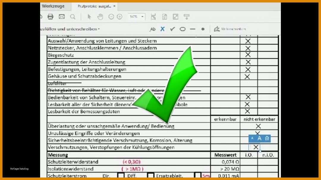 Schockieren Vorlage Prüfprotokoll ortsveränderliche Geräte 1280x720