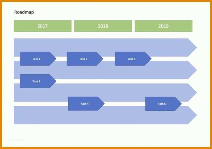 Wunderschönen Vorlage Roadmap 1024x724