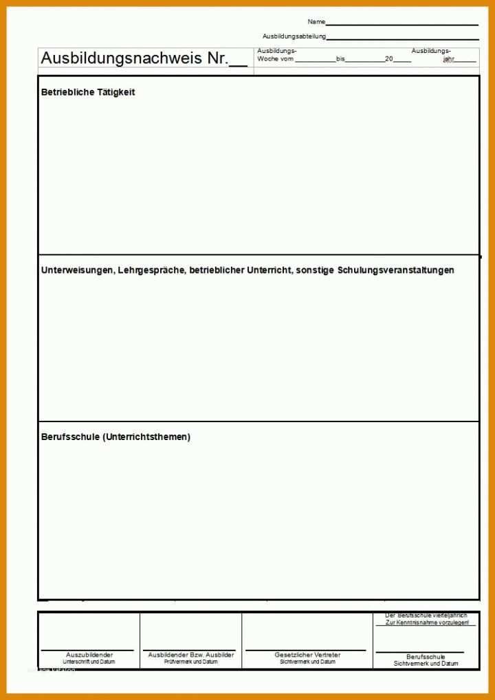 Spektakulär Berichtsheft Vorlage Openoffice 748x1058