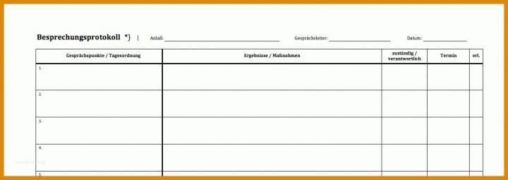 Besprechungsprotokoll Vorlage Word Vordruck Besprechnungsprotokoll Teilnehmerliste