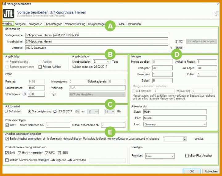 Allerbeste Ebay Vorlage Jtl 916x725