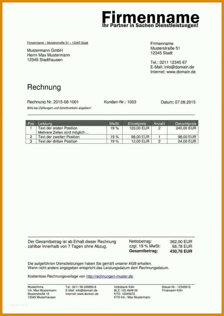 Hervorragen Handwerkerrechnung Vorlage Excel 912x1284