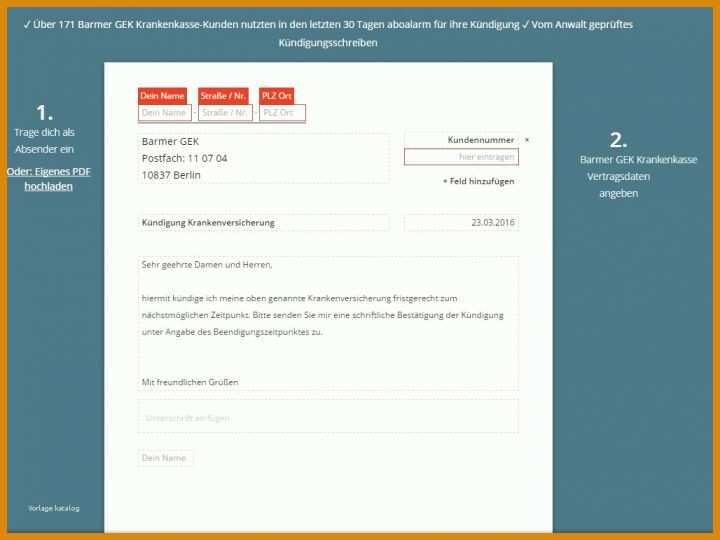 Limitierte Auflage Kündigung Vorlage Krankenversicherung 1028x771