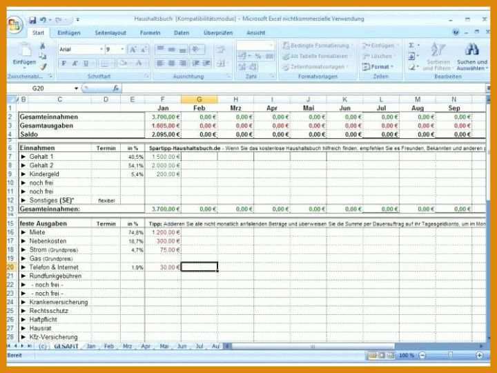 Wunderbar Nebenkostenabrechnung Vorlage Excel Kostenlos 745x559