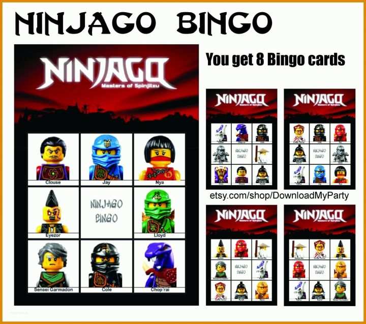 Phänomenal Ninjago Einladungskarten Vorlage 1500x1327