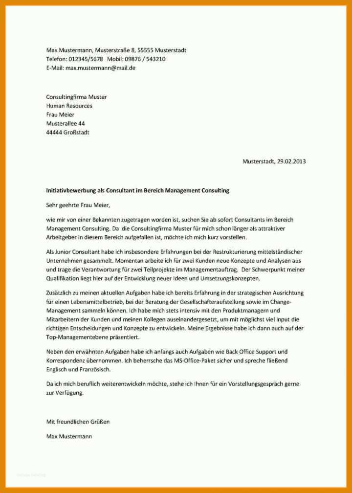 Neue Version Praktikum Anschreiben Vorlage 877x1228