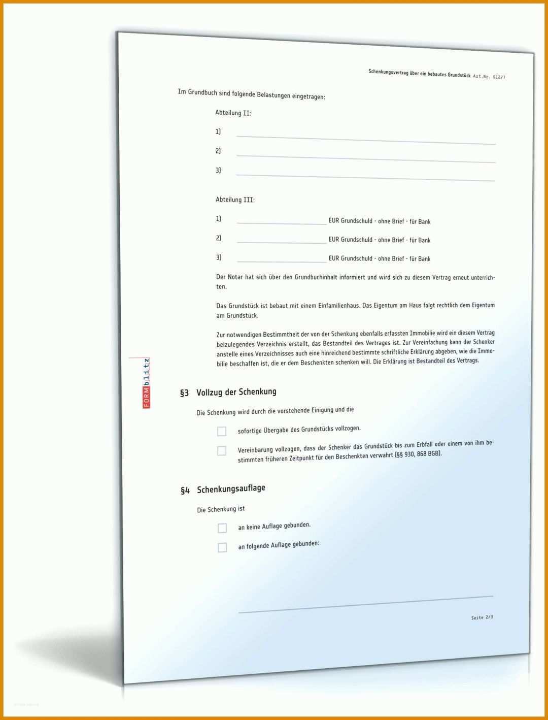 Singular Schenkungsvertrag Muster Vorlage Zum Download 1600x2100