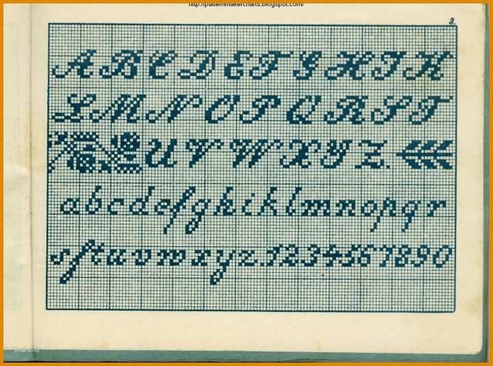 Faszinierend Sticken Alphabet Vorlage 1428x1062