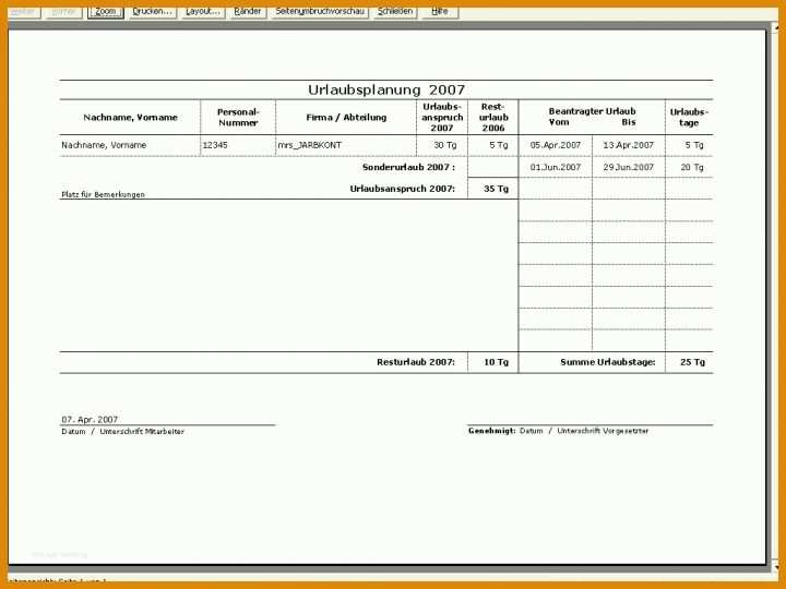 Unglaublich Urlaubsantrag Excel Vorlage Kostenlos 1024x768