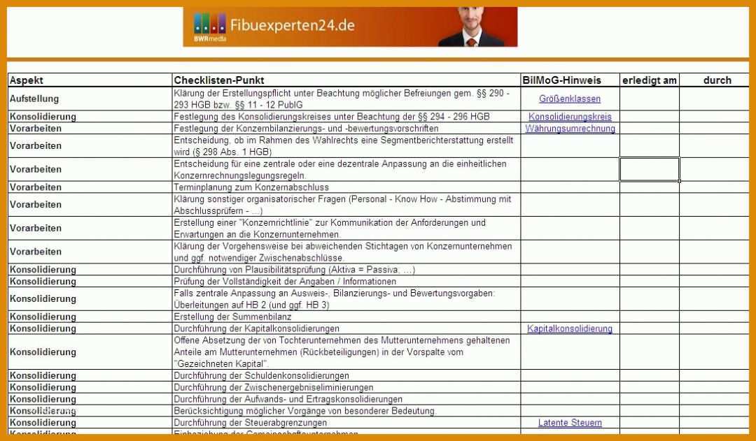 Staffelung Vorlage Checkliste 1091x637