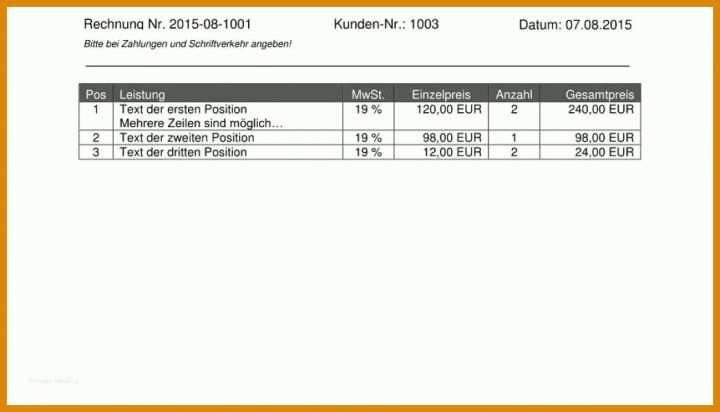 Unvergleichlich Vorlage Rechnung Provision 1042x596