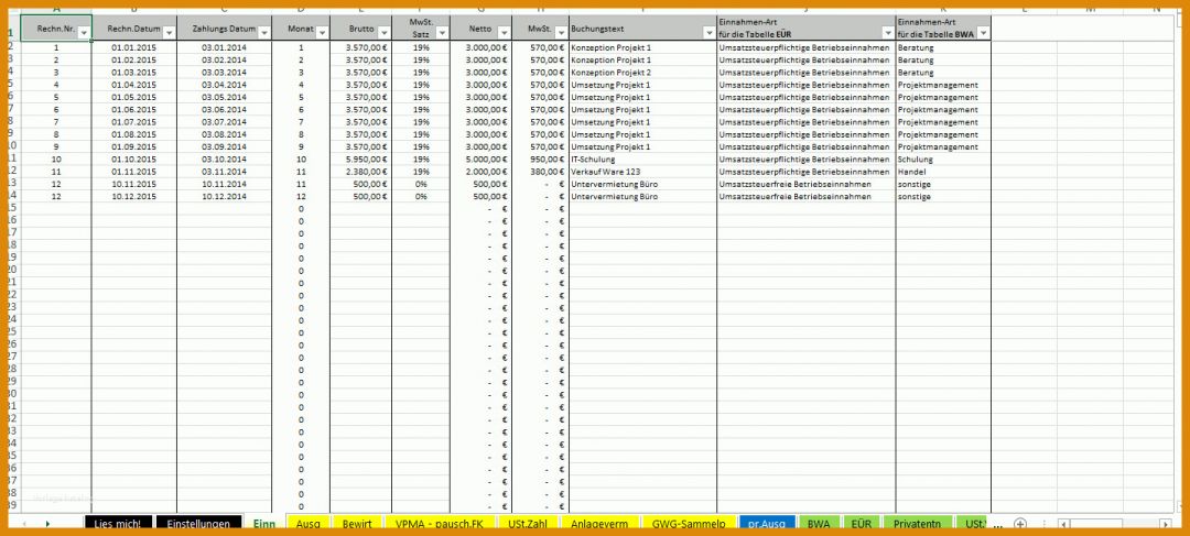 Angepasst Einnahmen überschuss Rechnung Vorlage Excel 1438x648