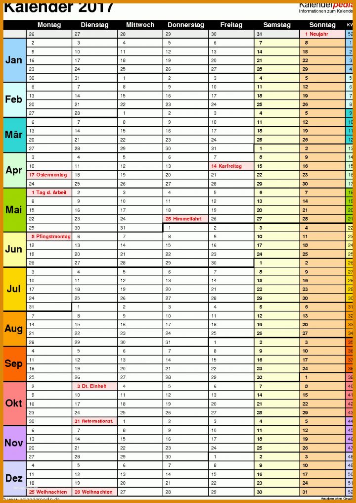 Perfekt Excel Vorlage Kalender 2017 1069x1508