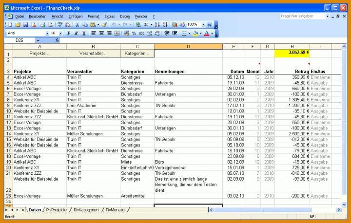 Hervorragen Excel Vorlagen Kostenlos 1055x671