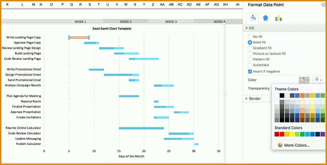 Original Gantt Chart Excel Vorlage 2310x1168