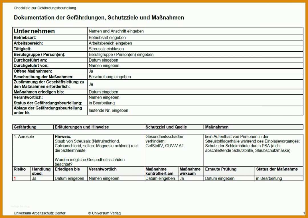 Unglaublich Gefährdungsbeurteilung Gebäudereinigung Vorlage 1200x850