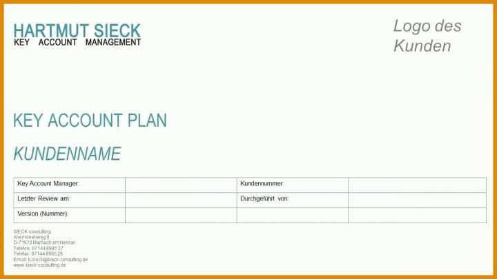 Kreativ Key Account Plan Vorlage Kostenlos 1280x720