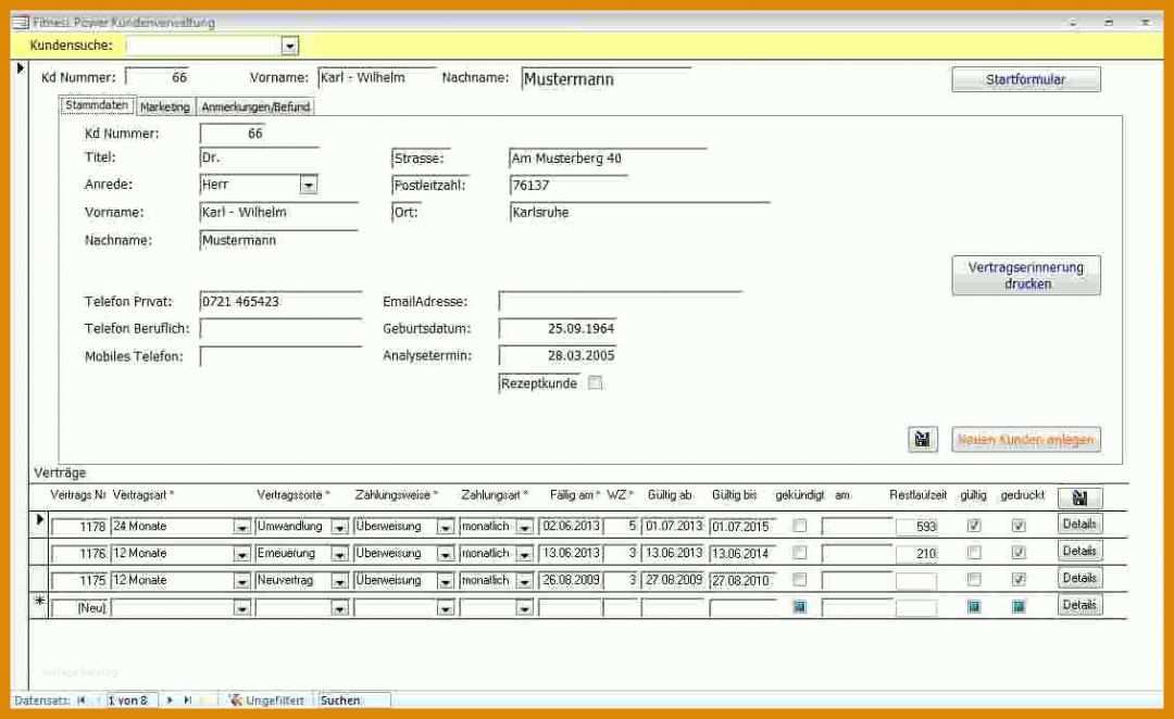 Großartig Kundenverwaltung Excel Vorlage Kostenlos 1131x693