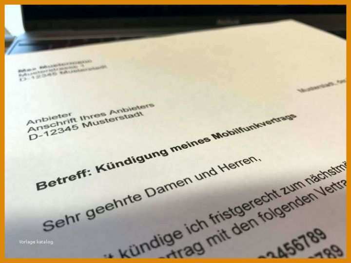 Atemberaubend Kündigung Handyvertrag Wegen Umzug Ins Ausland Vorlage 750x563