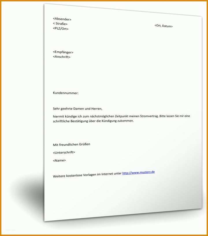 Unvergesslich Kündigung Stromanbieter Vorlage Pdf 1534x1735