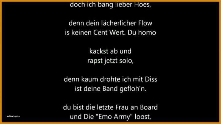 Erstaunlich Rap Text Deutsch Vorlagen 1280x720