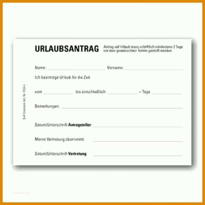 Allerbeste Urlaubsantrag Vorlage 2019 Kostenlos 768x768