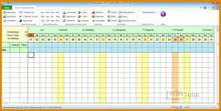 Fabelhaft Urlaubsliste Excel Vorlage 1177x592