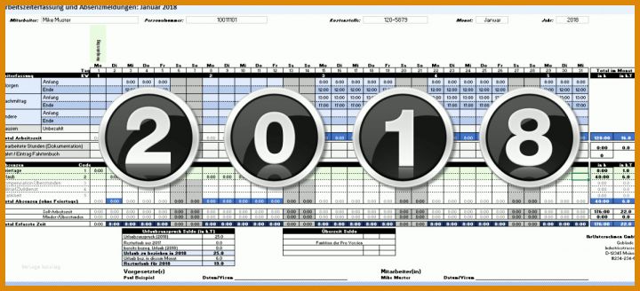 Kreativ Access Zeiterfassung Vorlage Kostenlos 1200x546