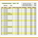 Sensationell Arbeitszeitnachweis Vorlage Kostenlos 2018 719x700