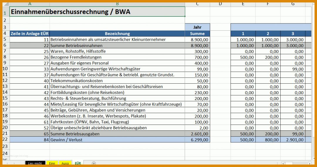 Hervorragen Bwa Kleinunternehmer Vorlage 1287x681