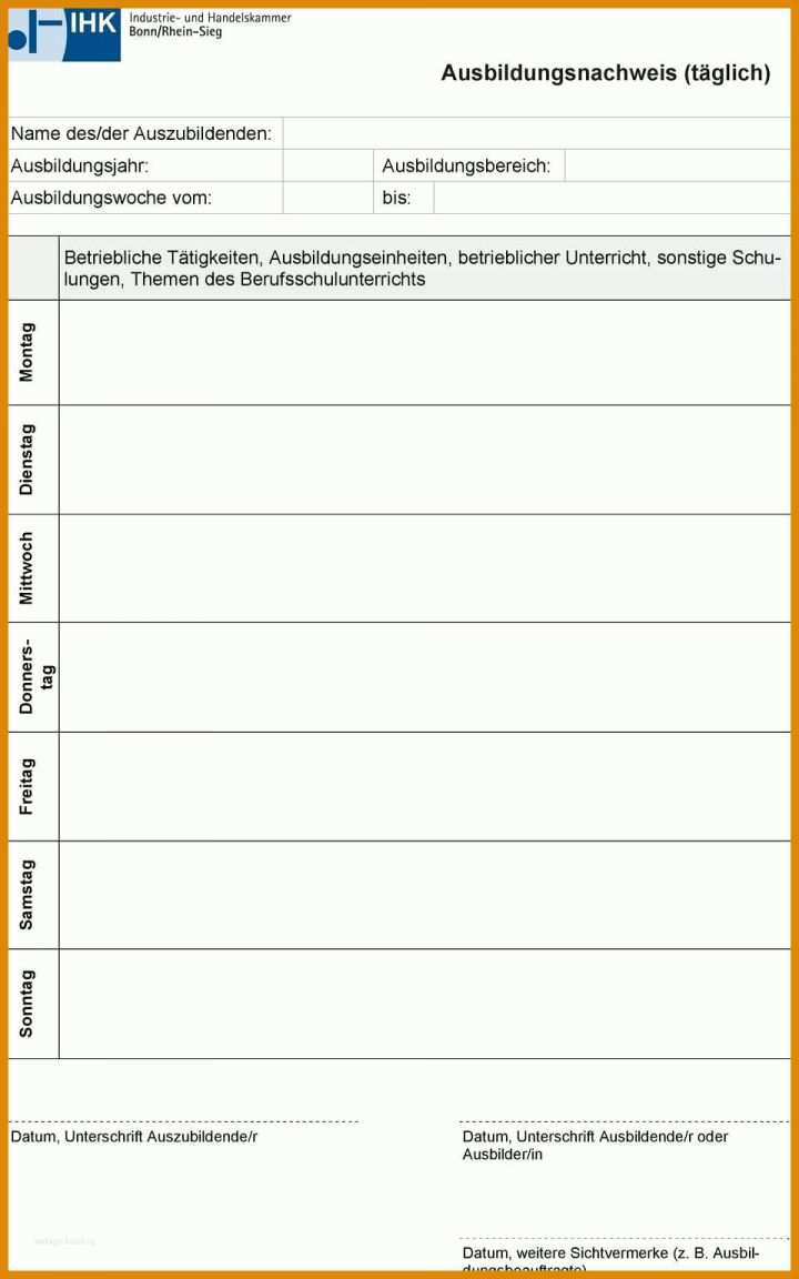 Ausnahmsweise Ihk Berichtsheft Vorlage Nrw 960x1536